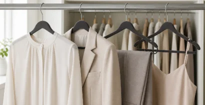 ベルベットハンガーで肩に跡をつけない 薄手服に合う幅と使い分け